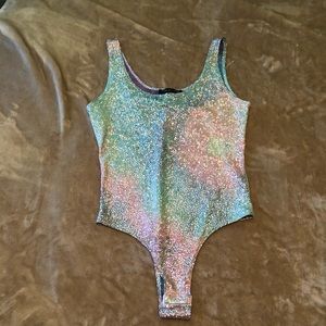 Dolls kill rainbow reflective bodysuit